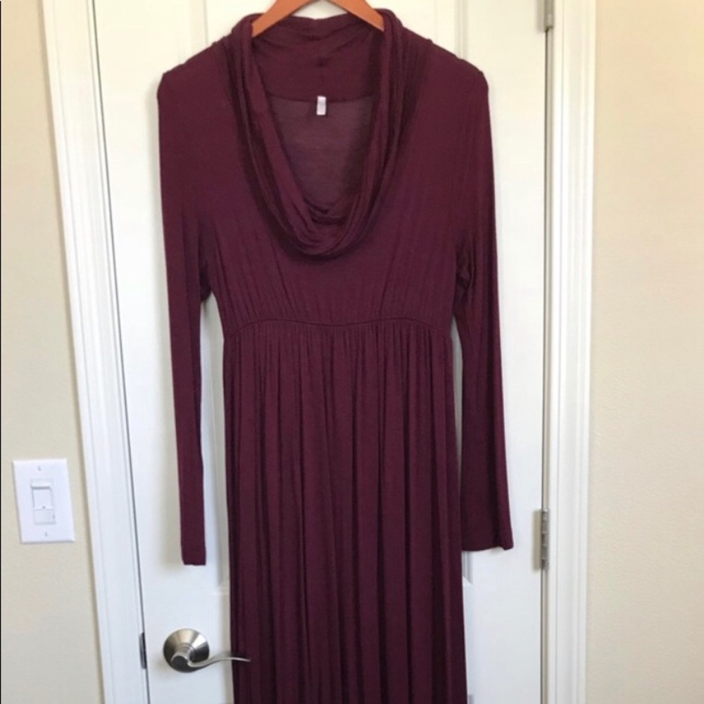 Pink Blush Maroon Maxi Dress